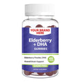 Elderberry + DHA Gummies Private Label (PECTIN) | Elderberry + Docosahexaenoic Acid (DHA) | Private Label Gummy Manufacturer