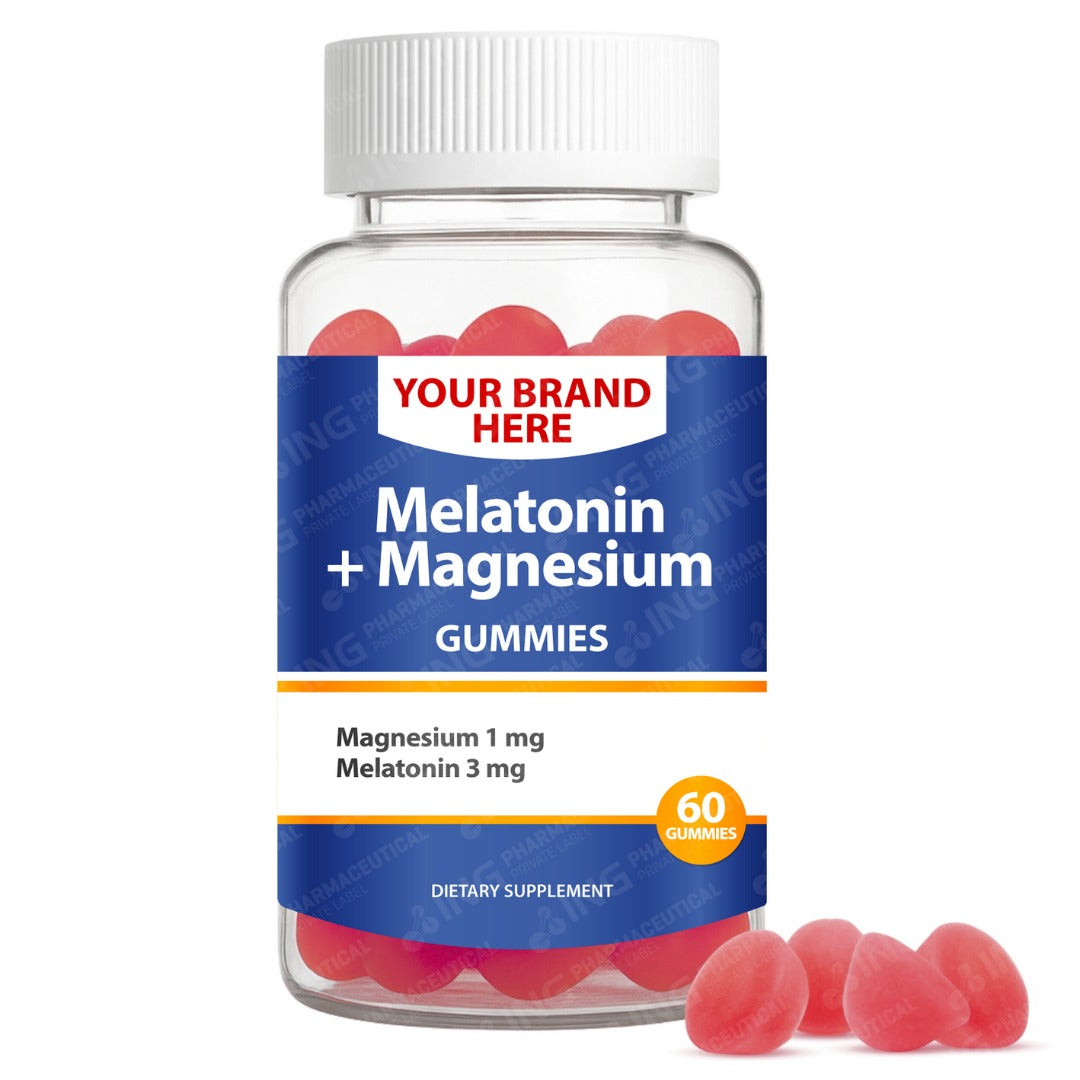 Melatonin + Magnesium Gummies Private Label (PECTIN) | Sleep Support Gummies | Private Label Gummy Manufacturer | LOW MOQ FORMULA