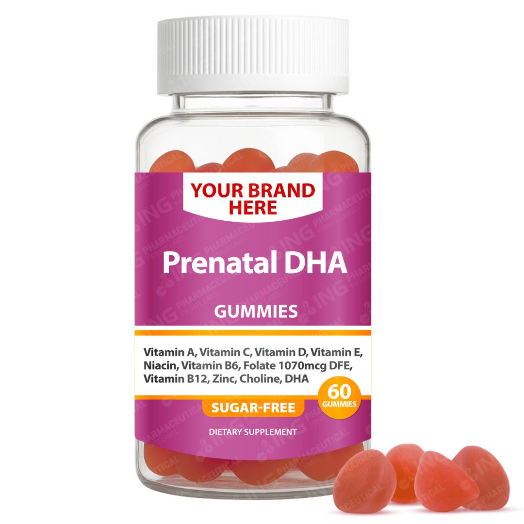 Prenatal DHA (Sugar-Free) Gummies Private Label (PECTIN) | Prenatal Gummies | Private Label Gummy Manufacturer | LOW MOQ FORMULA