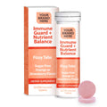 Immune Guard + Nutrient Balance Effervescent Tablets Private Label (SUGAR- FREE) | Vitamin C + A + E + B2 + Minerals + Proprietary Herbal Blend + Amino Acid Blend - Orange or Strawberry Flavor - Immune Support | Private Label Fizzy Tablets Manufacturer