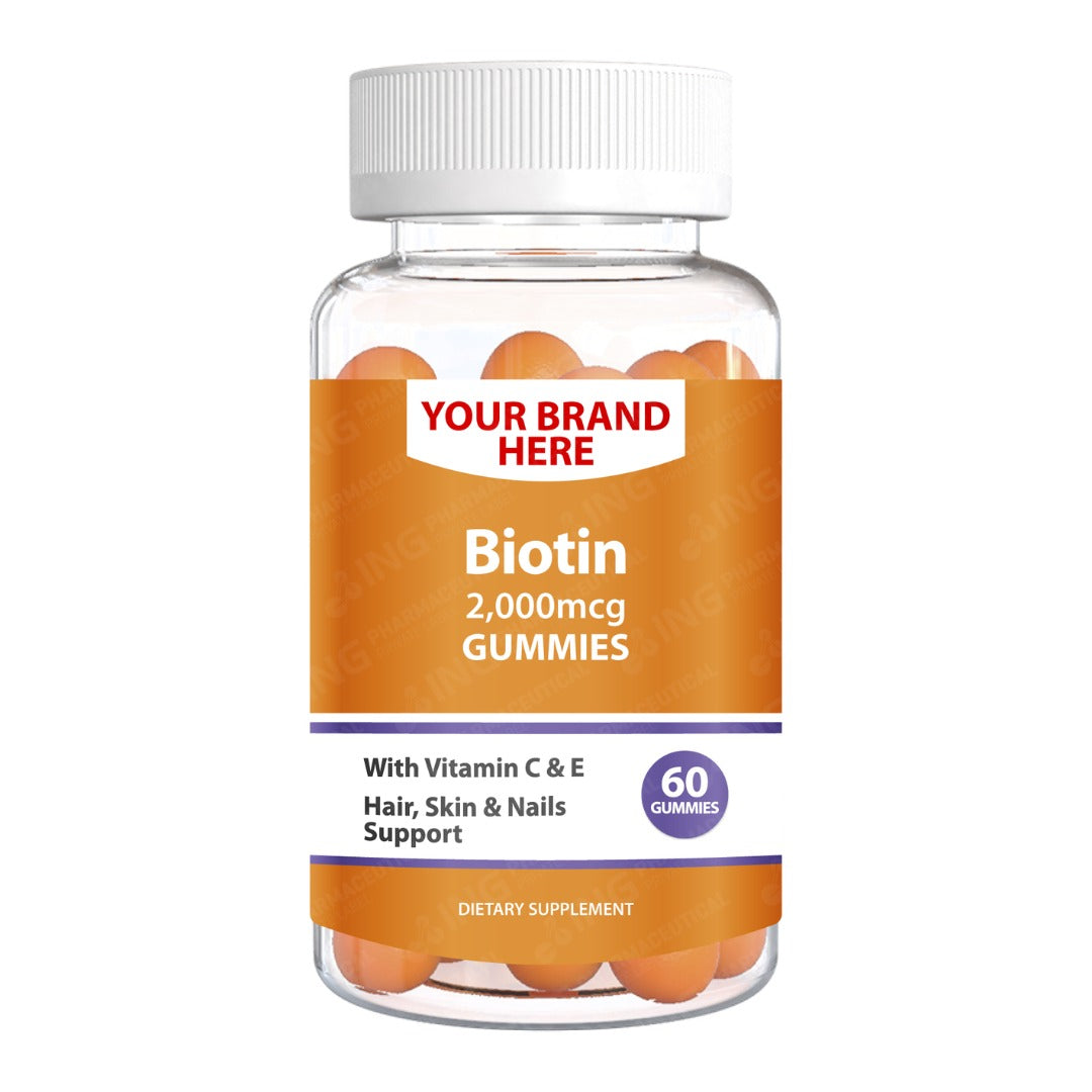 Biotin Gummies Private Label (PECTIN) | Biotin + Vitamin C + Vitamin E | Private Label Gummy Manufacturer