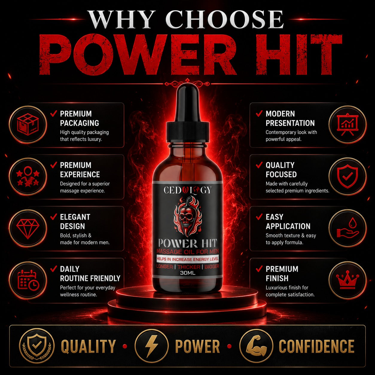 Power Hit Massage Oil (30ml)