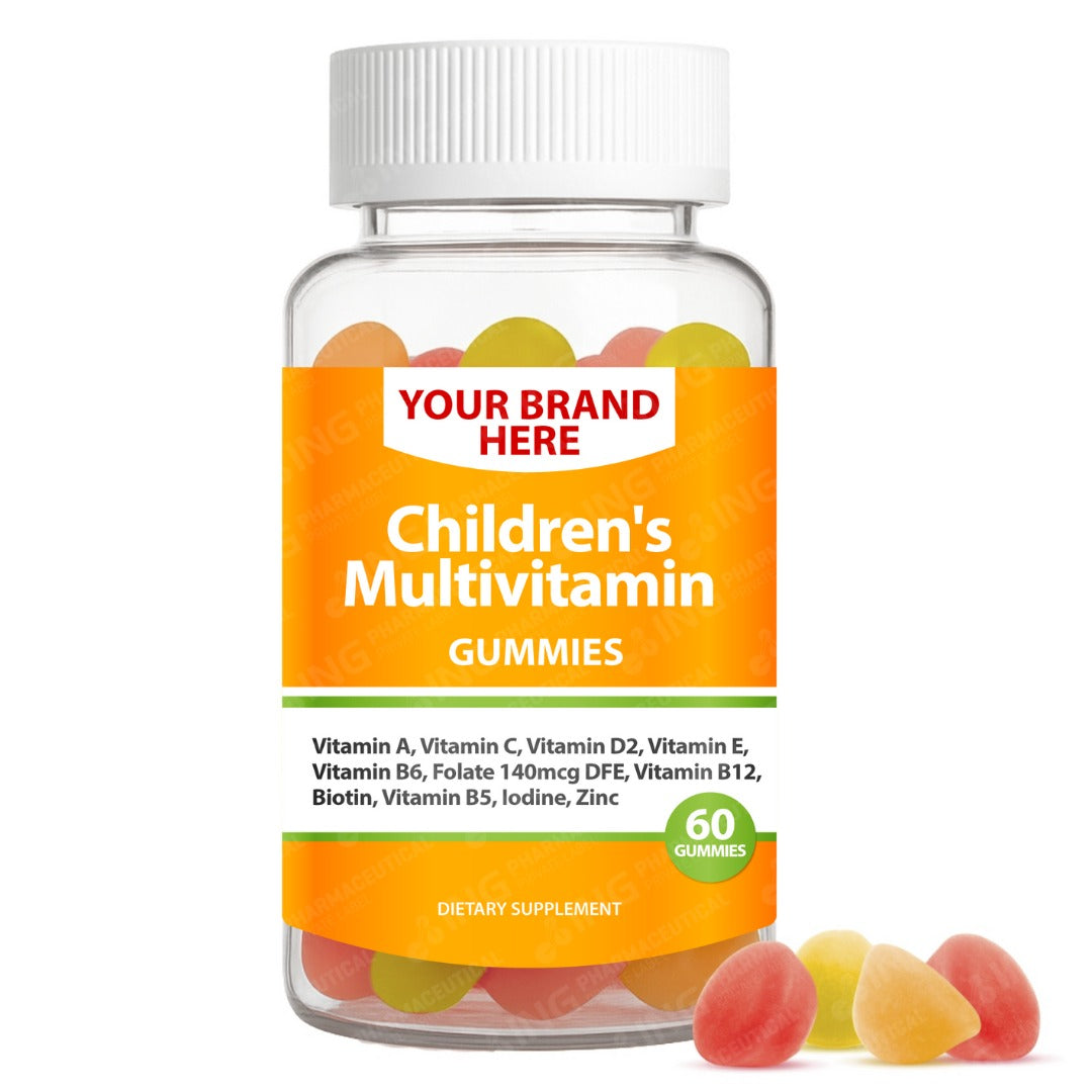 Children's Multivitamin Gummies Private Label (PECTIN) | Multivitamin & Minerals for Kids | Private Label Gummy Manufacturer | LOW MOQ FORMULA