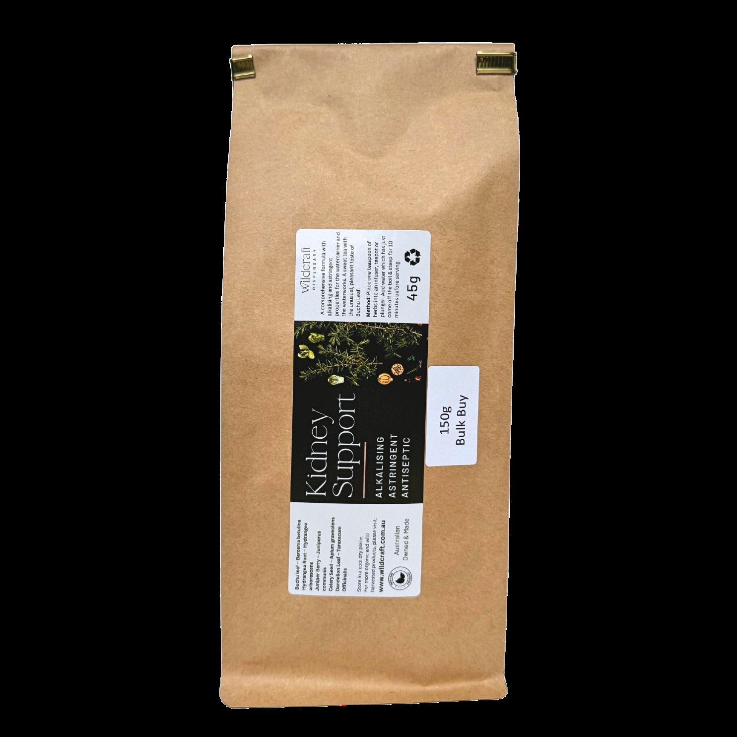 KIDNEY SUPPORT - Buchu, Juniper & Dandelion