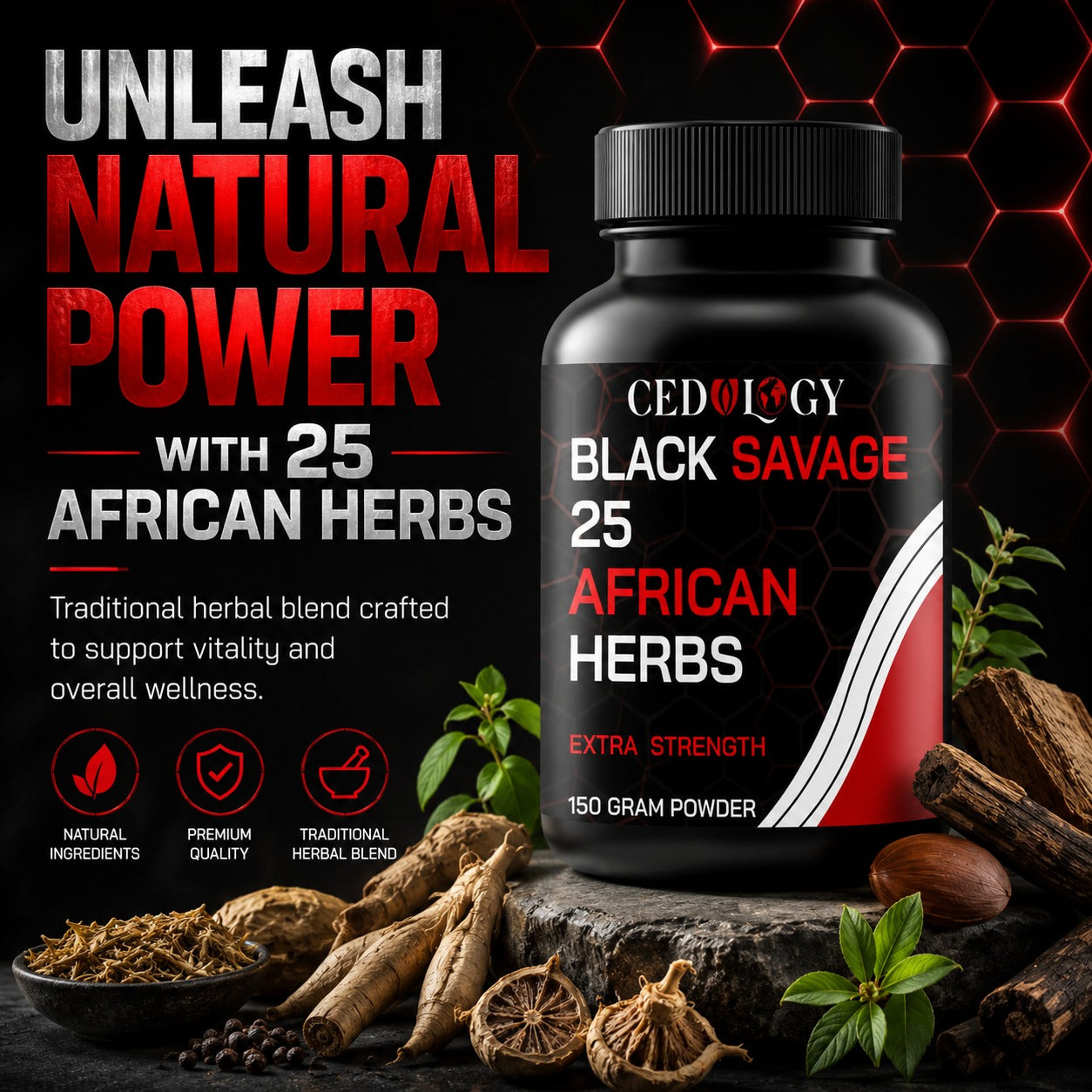 Black Savage - 25 Herbal Blend Powder (150g)
