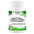 Liver Support Herbal Blend Tablets White Label | Milk Thistle + Thriphala + Ginger - Private Label Supplement Manufacturer