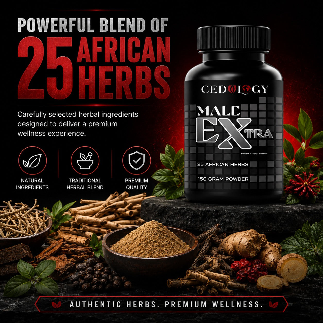 Male Extra - 25 African Herbs Powder (150g)
