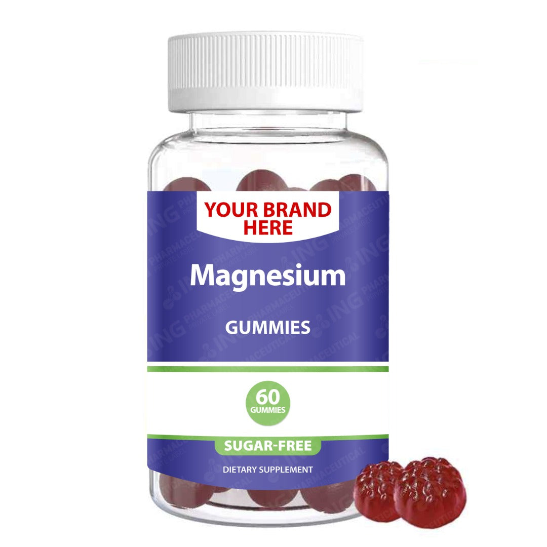 Magnesium SUGAR-FREE Gummies Private Label (PECTIN) | Magnesium 125mg | Private Label Gummy Manufacturer