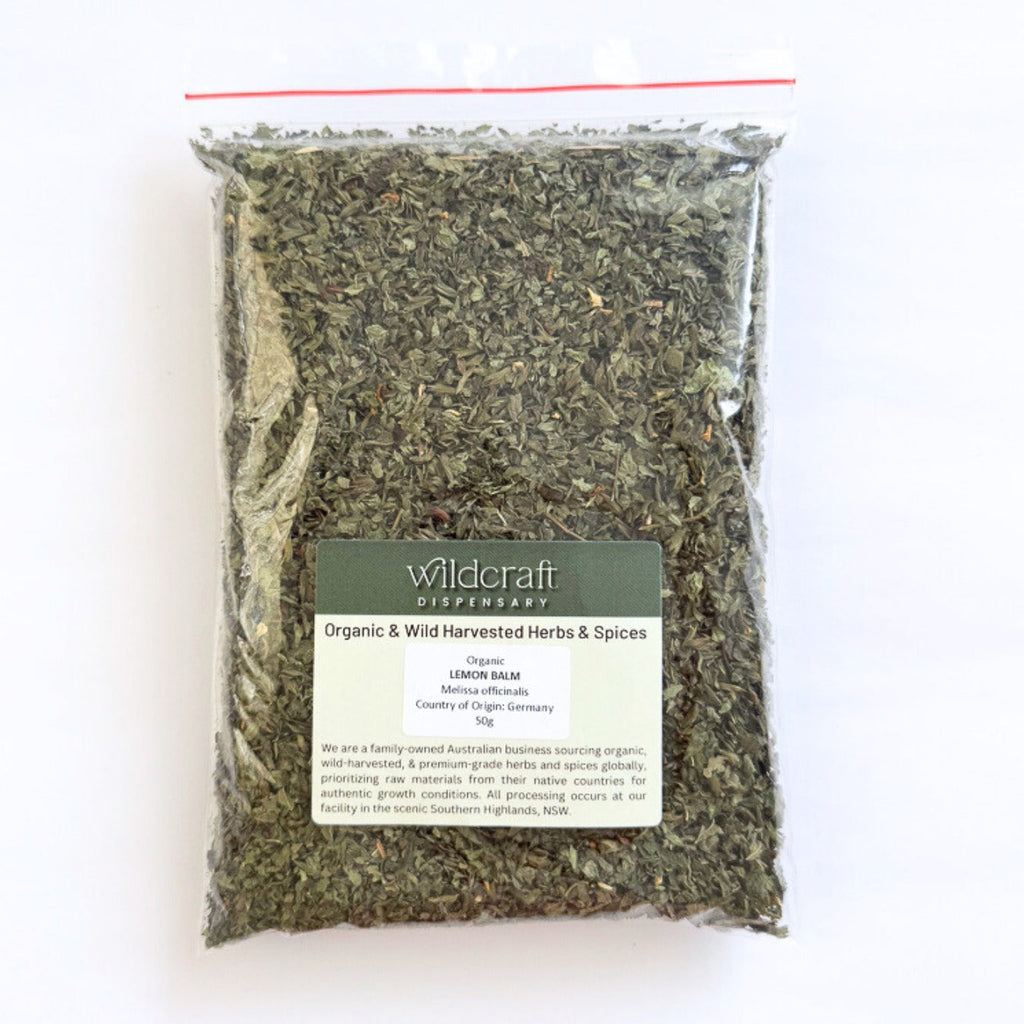 LEMON BALM ORGANIC 50g TEA BAG CUT Melissa officinalis