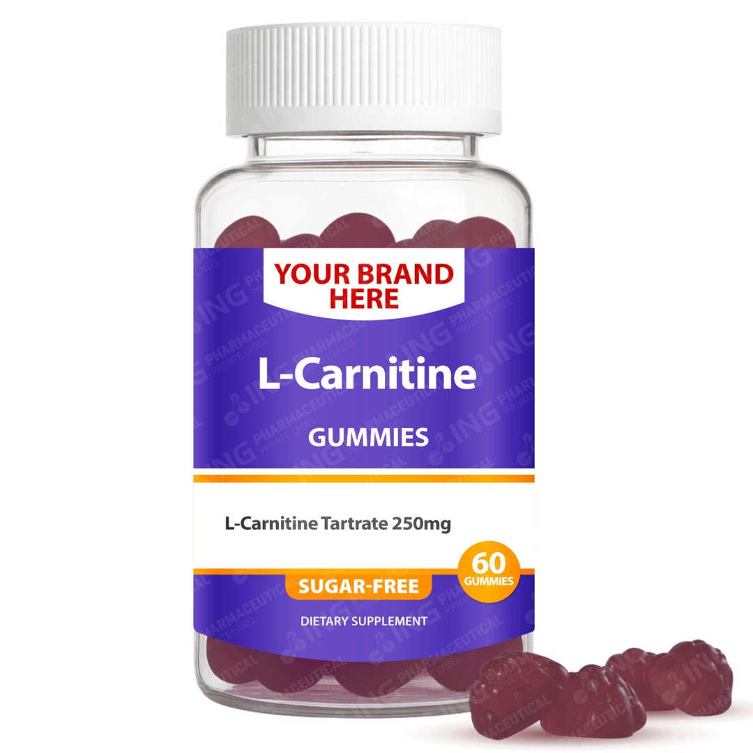 L-Carnitine (Sugar-Free) Gummies Private Label (PECTIN) | L-Carnitine Tartrate Gummies | Private Label Gummy Manufacturer | LOW MOQ FORMULA