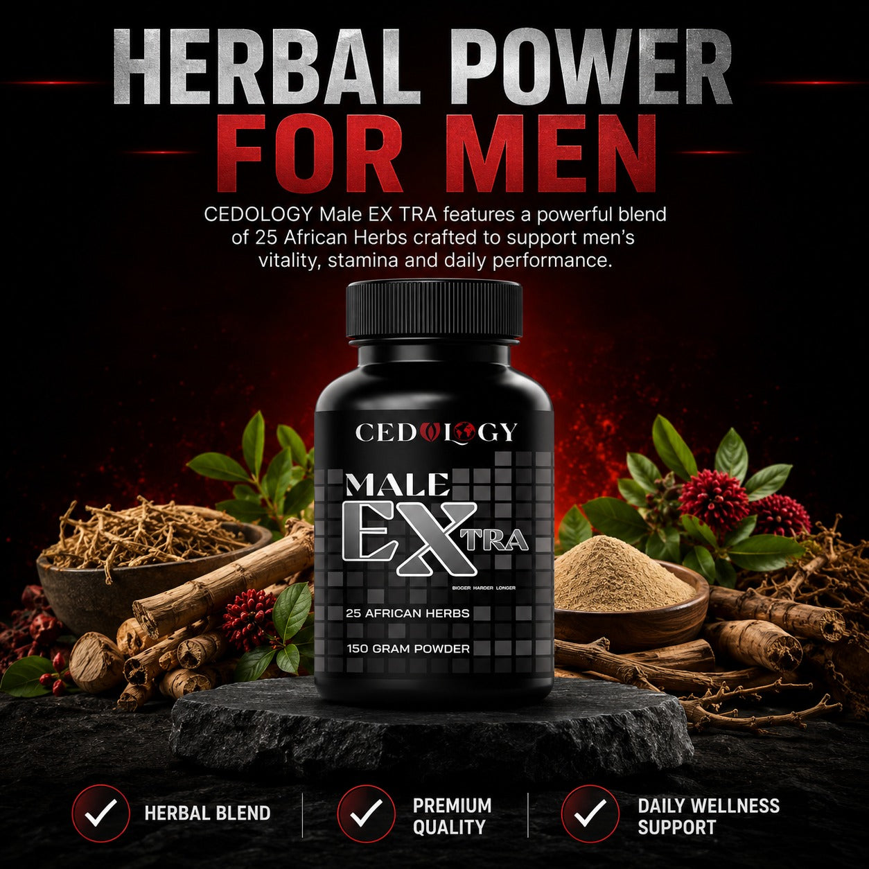 Male Extra - 25 African Herbs Powder (150g)