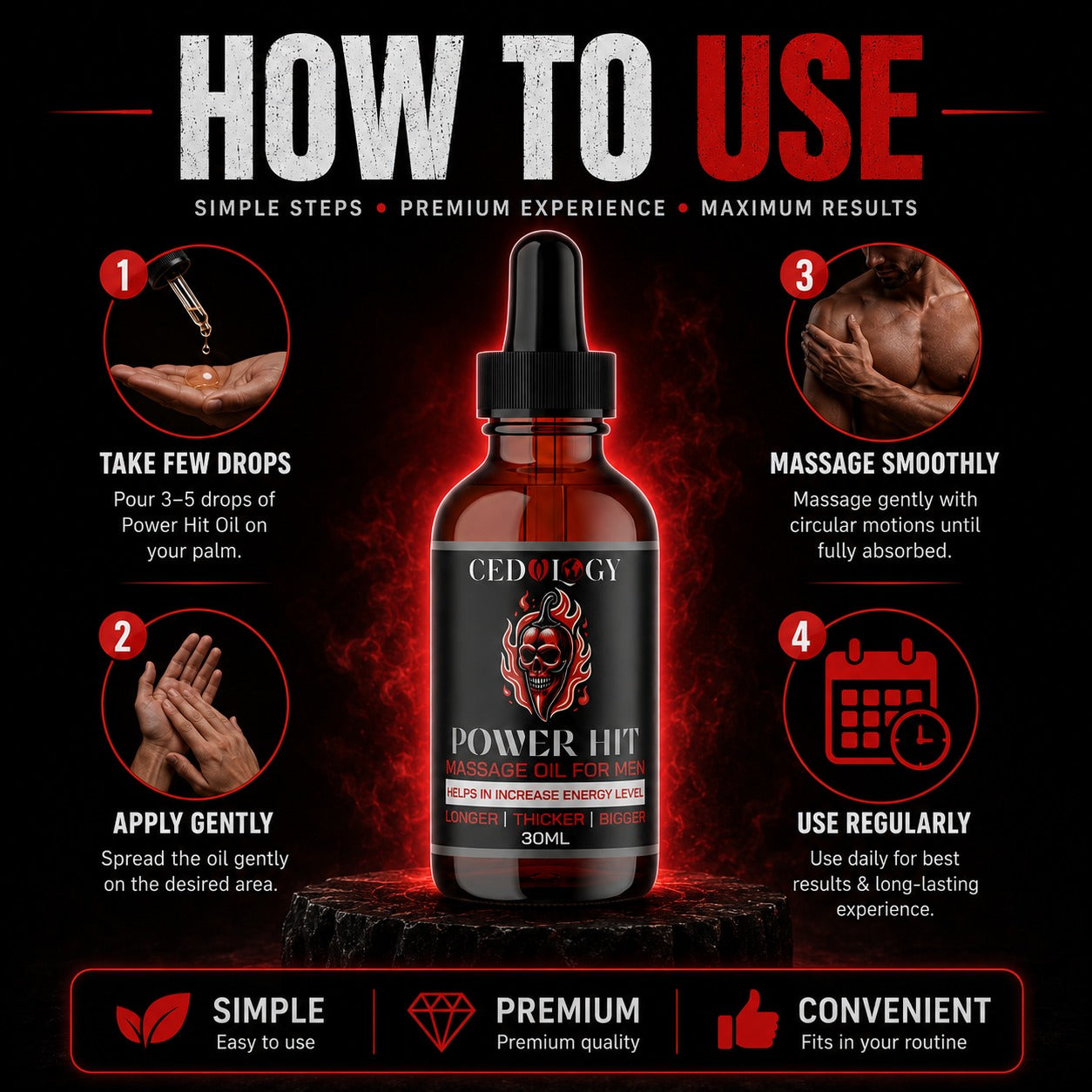 Power Hit Massage Oil (30ml)