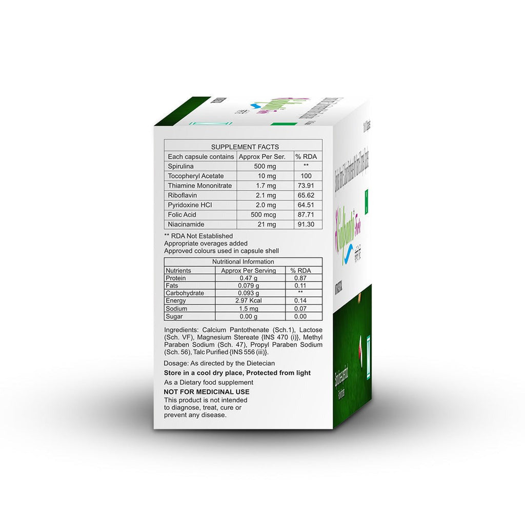 Calpanto Forte 10x10 Capsules | Multivitamin & Antioxidant Support | Spirulina, Vitamin E & B-Complex for Energy, Immunity & Healthy Skin