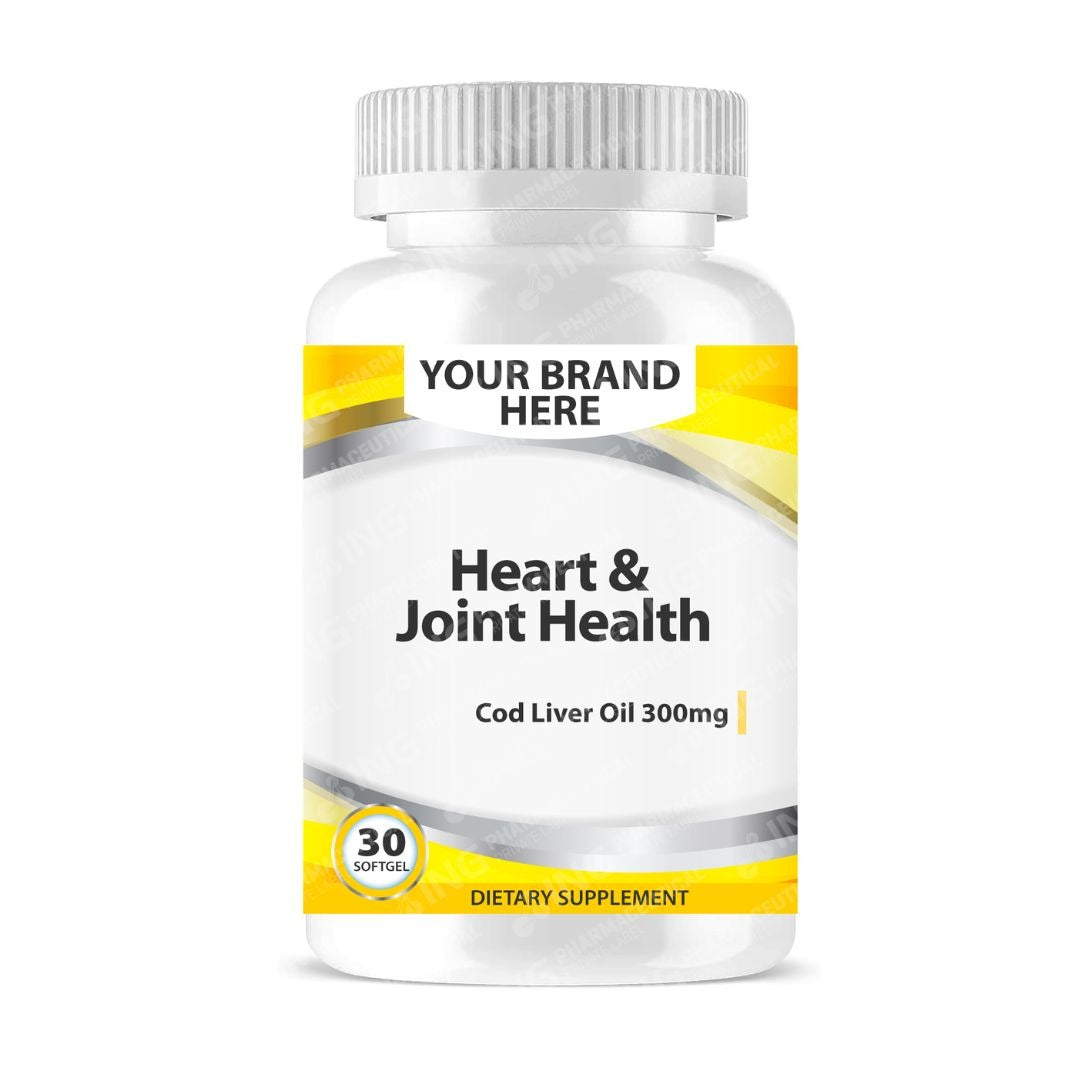 Cod Liver Oil Softgels White Label | Cod Liver Fish Oil 300mg Private Label Softgels Manufacturer