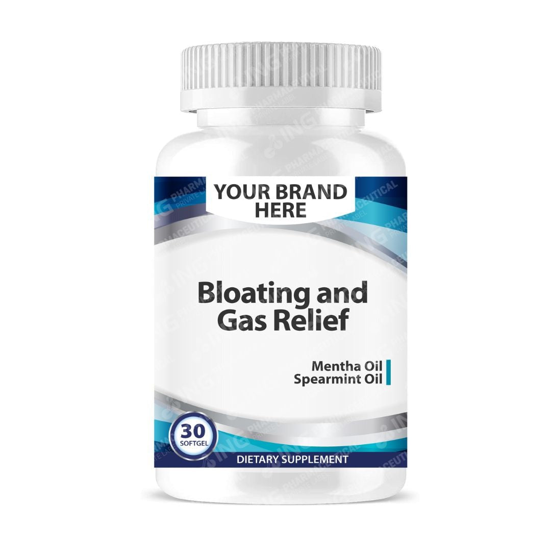 Bloating and Gas Relief Softgels White Label | Mentha Oil + Spearmint Oil Private Label Softgels Manufacturer