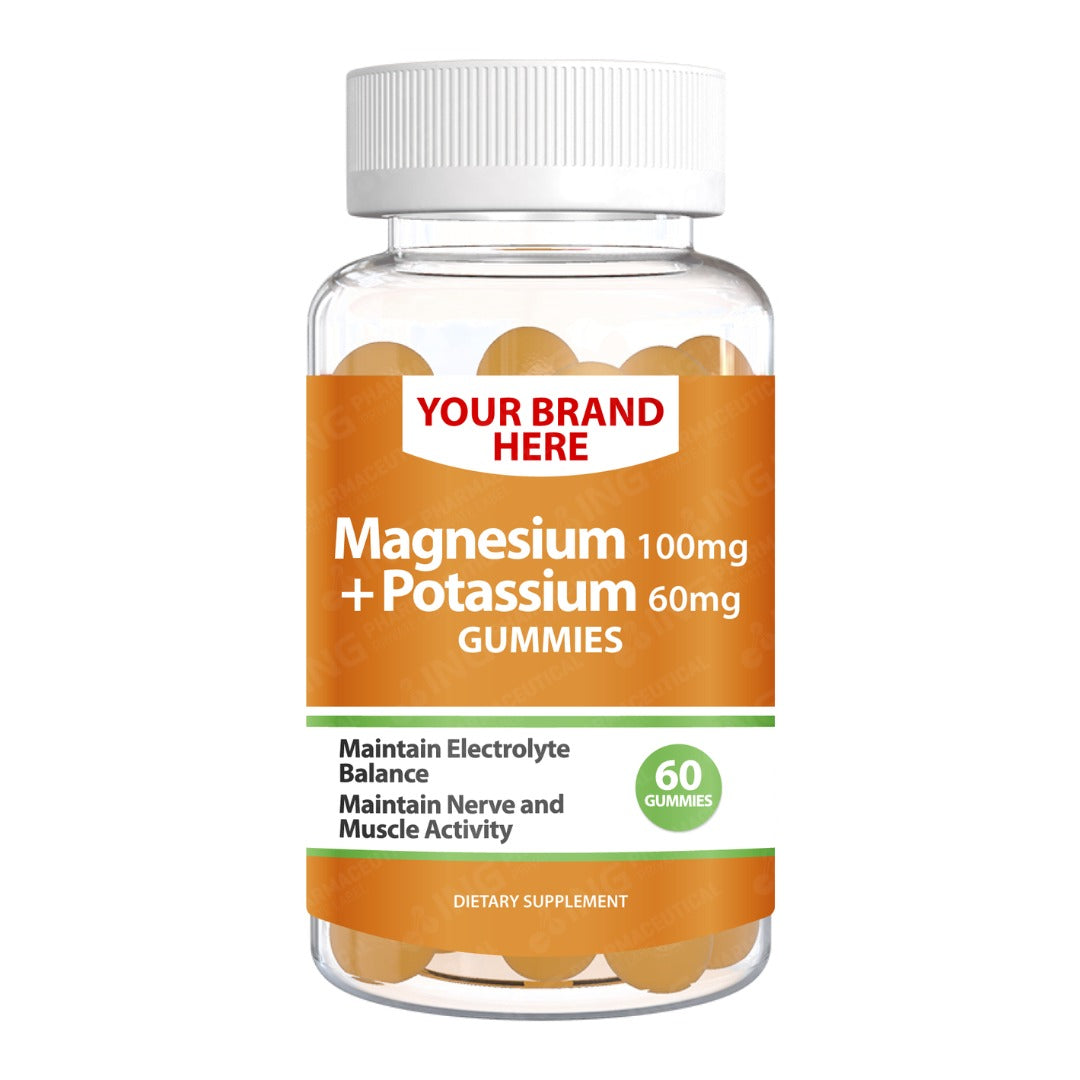 Magnesium + Potassium Gummies Private Label (PECTIN) | Magnesium + Potassium | Private Label Gummy Manufacturer