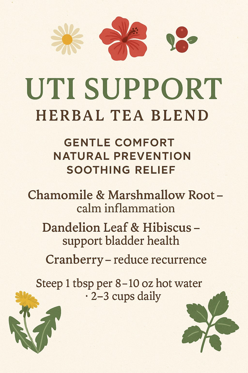 🌿 UTI Support Herbal Tea Blend