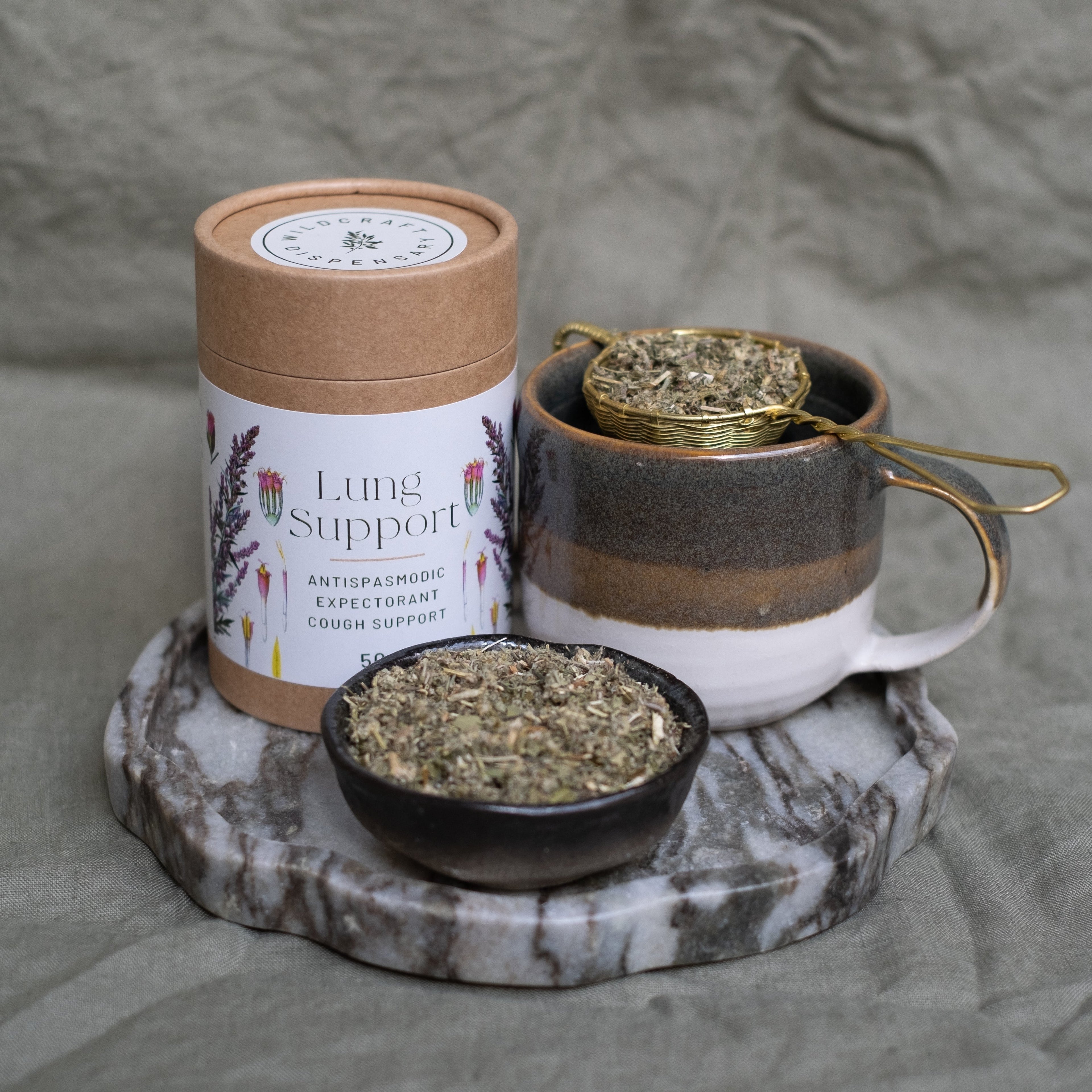 LUNG SUPPORT - Breathe Herbal Tea with Mullein & Mugwort