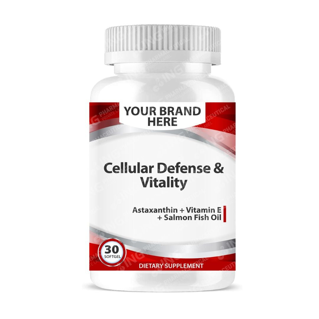 Astaxanthin + Vitamin E + Salmon Fish Oil Softgels White Label | Astaxanthin + Vitamin E + Salmon Fish Oil - Private Label Softgels Manufacturer