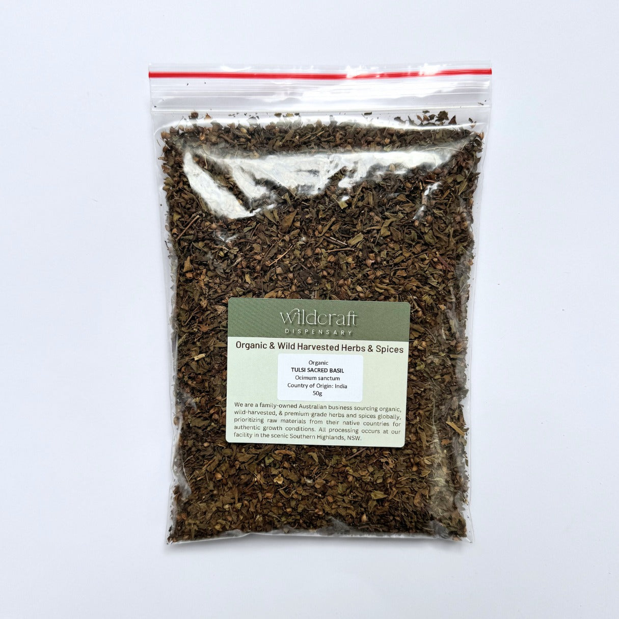 TULSI HOLY / SACRED BASIL ORGANIC 50g Ocimum sanctum syn. Tenuiflorum