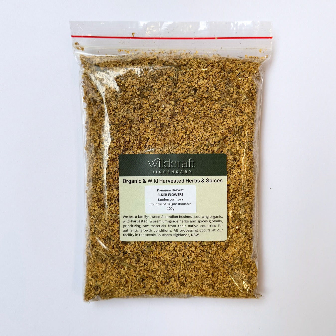 ELDERFLOWERS PREMIUM HARVEST 100g Sambuccus nigra