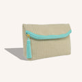 Woven Zippered Tote with Tassel