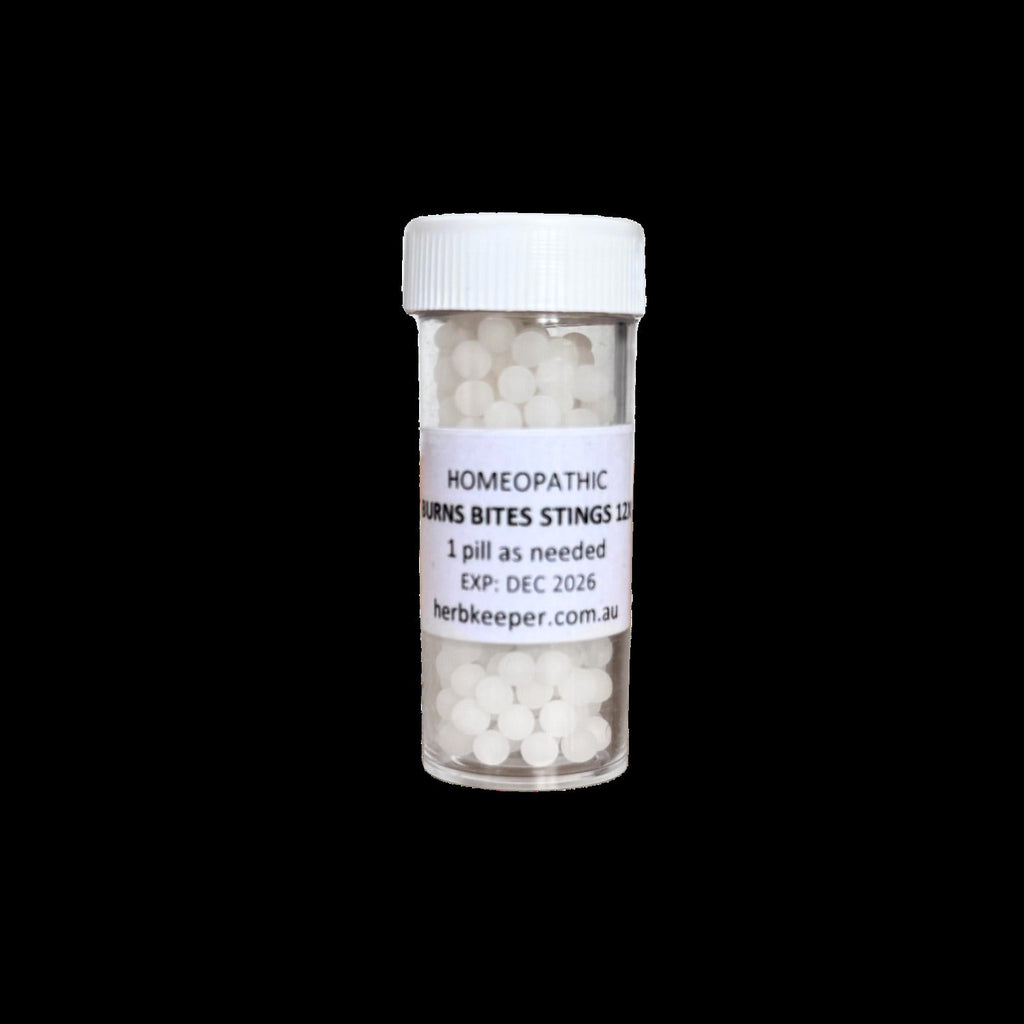 HOMEOPATHIC BURNS BITES STINGS 12X PILLS