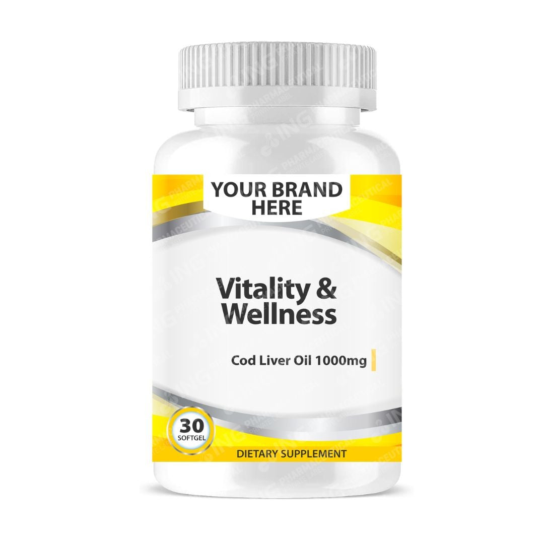 Cod Liver Oil 1000 Softgels White Label | Cod Liver Fish Oil 1000mg Private Label Softgels Manufacturer