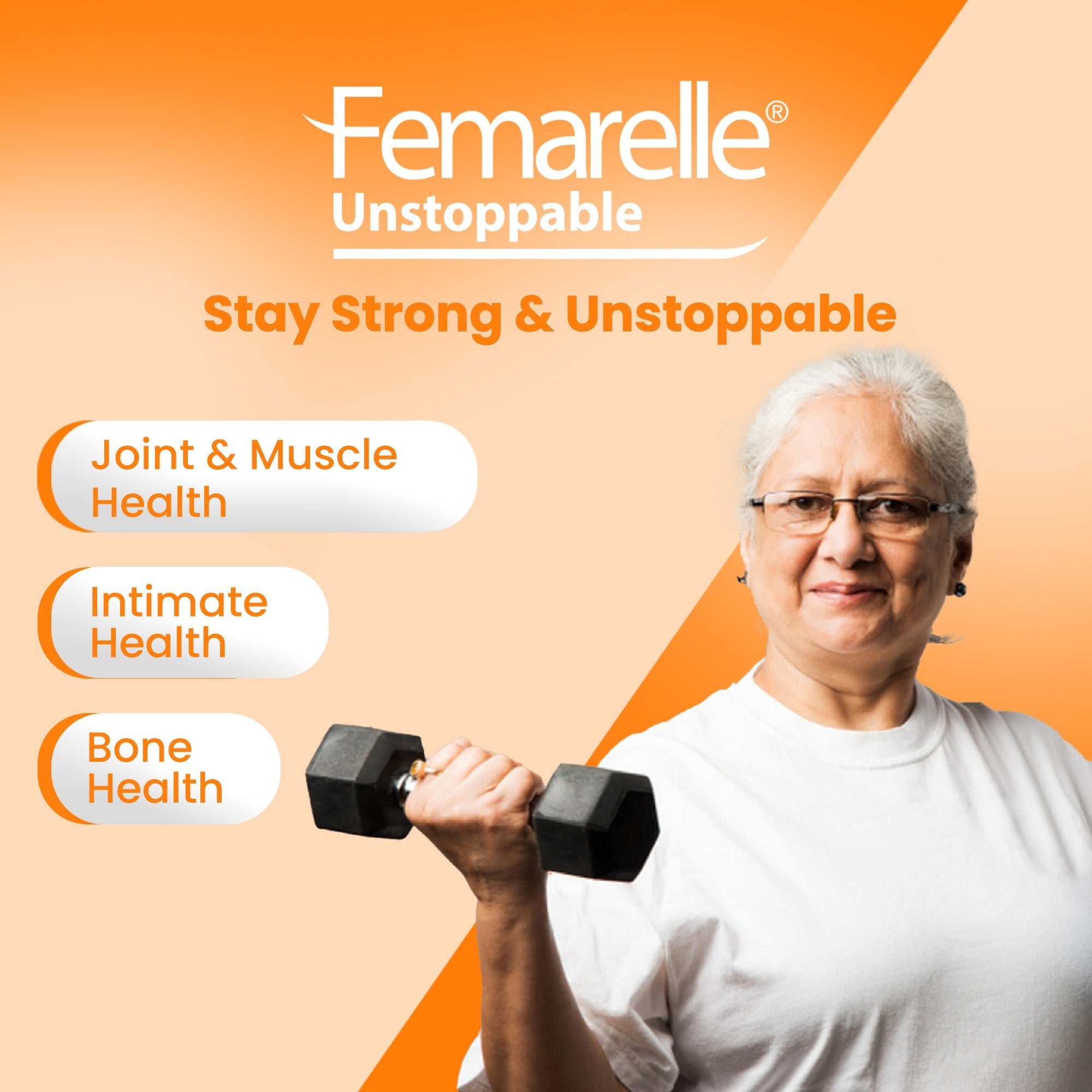 Femarelle® Unstoppable Postmenopause Supplements | 60-80+ Women | Joint, Bone, Muscle & Vaginal Health Support | 8 Million+ Customers, Global Brand