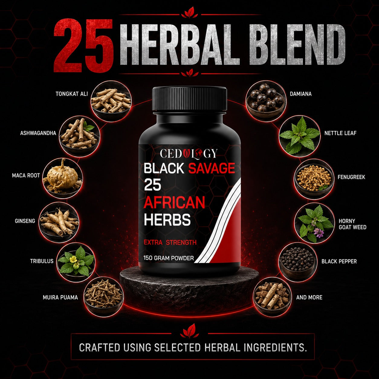 Black Savage - 25 Herbal Blend Powder (150g)