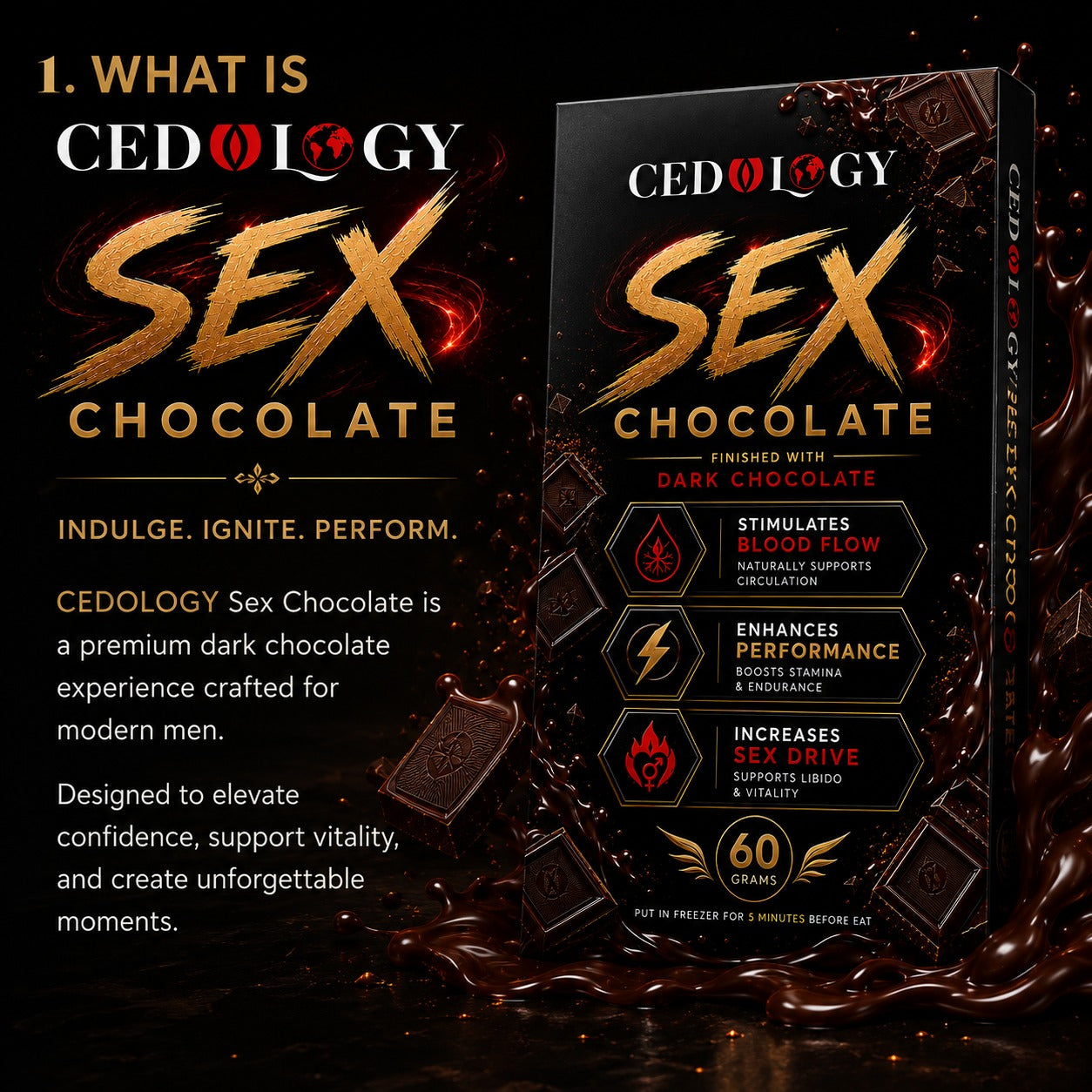 Premium Dark Chocolate Experience (60 Grams)
