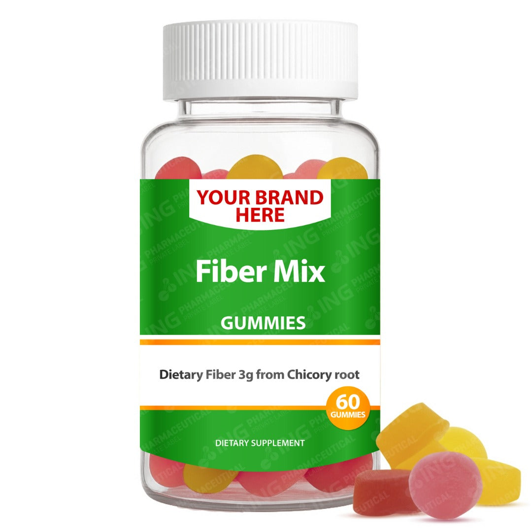 Fiber Mix Gummies Private Label (PECTIN) | Dietary Fiber Gummies | Private Label Gummy Manufacturer | LOW MOQ FORMULA