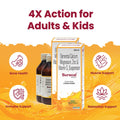 Calcium + Vit D3 + Magnesium + Zinc Supplement Syrup | Adults + Kids | Bones, Teeth, Muscles, Immunity | Mango Flavour | 200ml * 2 Packs