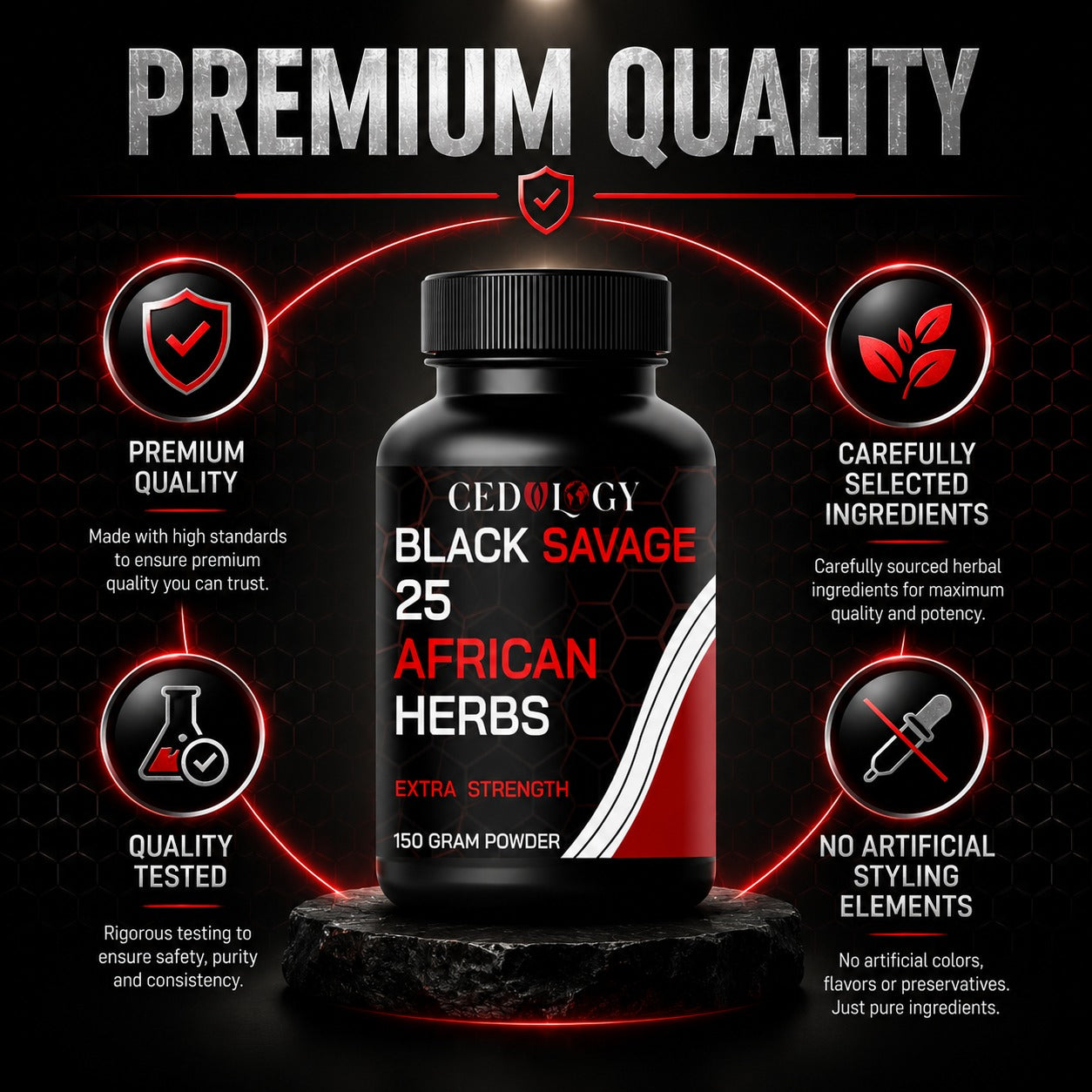 Black Savage - 25 Herbal Blend Powder (150g)