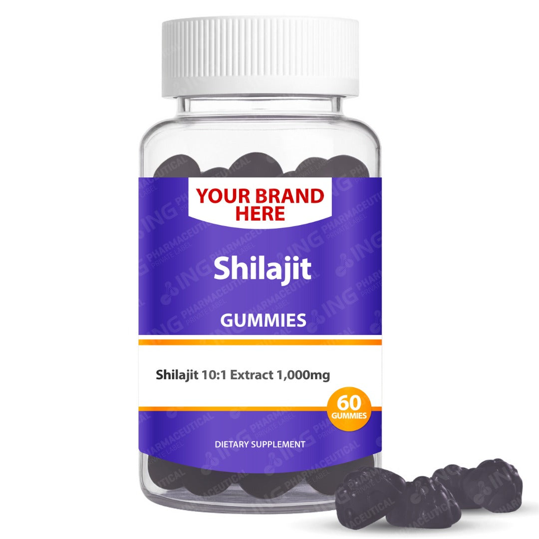 Shilajit Gummies Private Label (PECTIN) | Cellular Energy, Cognitive Support & Vitality Gummies | Private Label Gummy Manufacturer | LOW MOQ FORMULA
