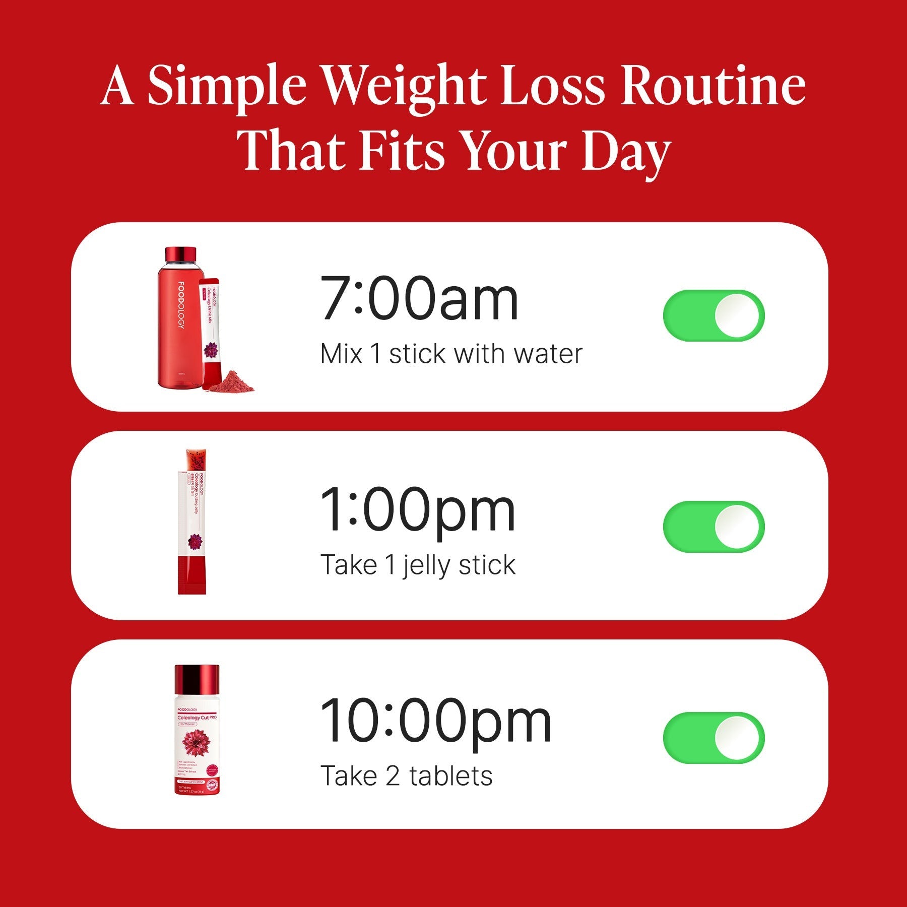 Red Bottle Diet Set
