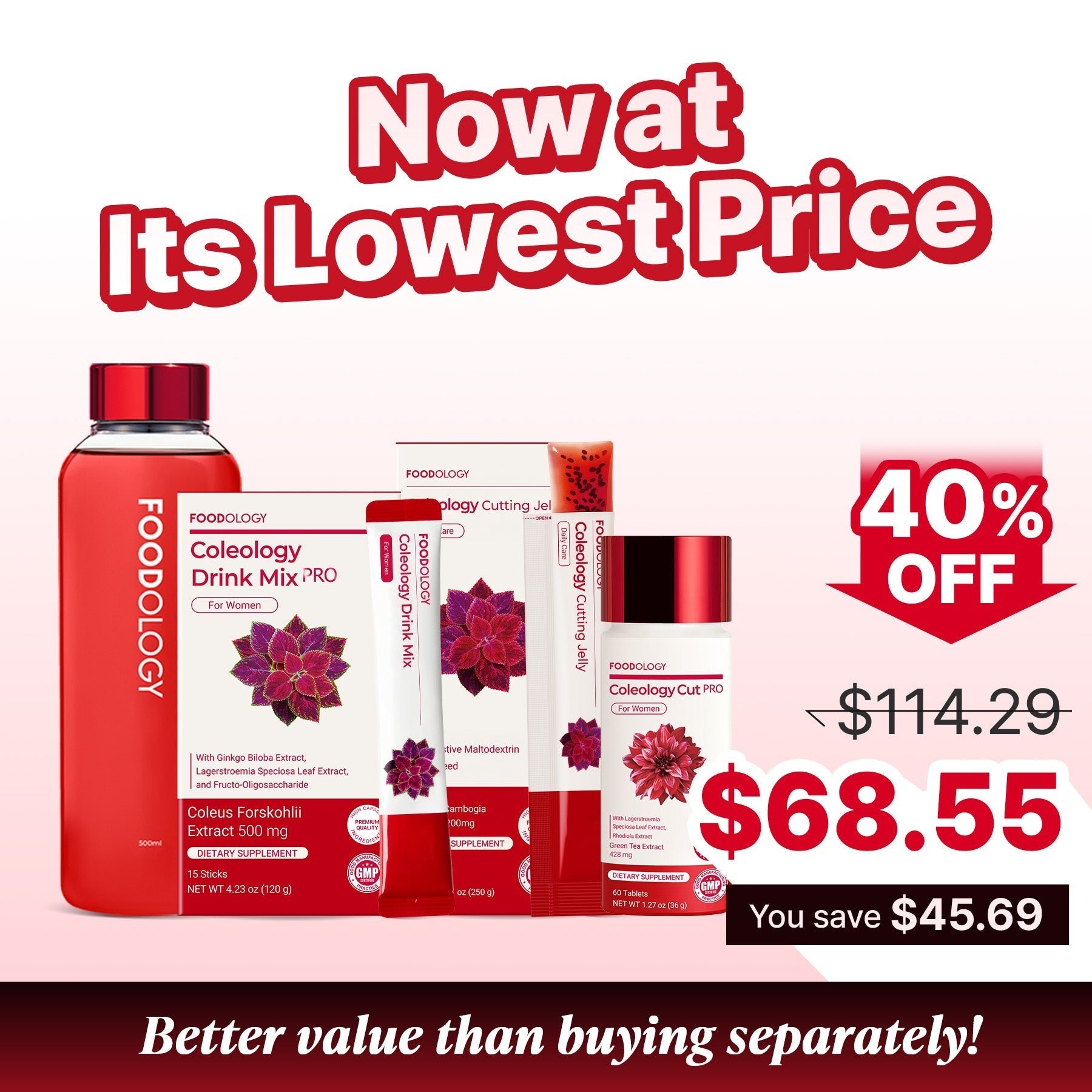 Red Bottle Diet Set