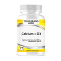 Calcium + Vit D3 Softgels White Label | Calcium Carbonate 600mg, Vitamin D3 500 IU - Private Label Softgels Manufacturer