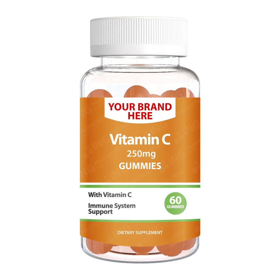 Vitamin C Gummies Private Label (PECTIN) | Vitamin C 250mg Immune Support | Private Label Gummy Manufacturer