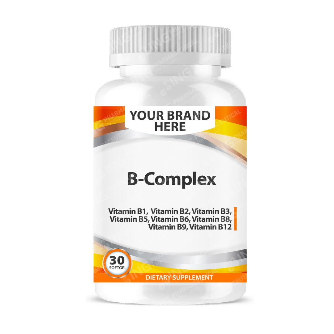 B-Complex Softgels White Label | Vit B1, B2, B3, B5, B6, B8, B9, B12 | Vitamin B Complex Private Label Softgels Manufacturer