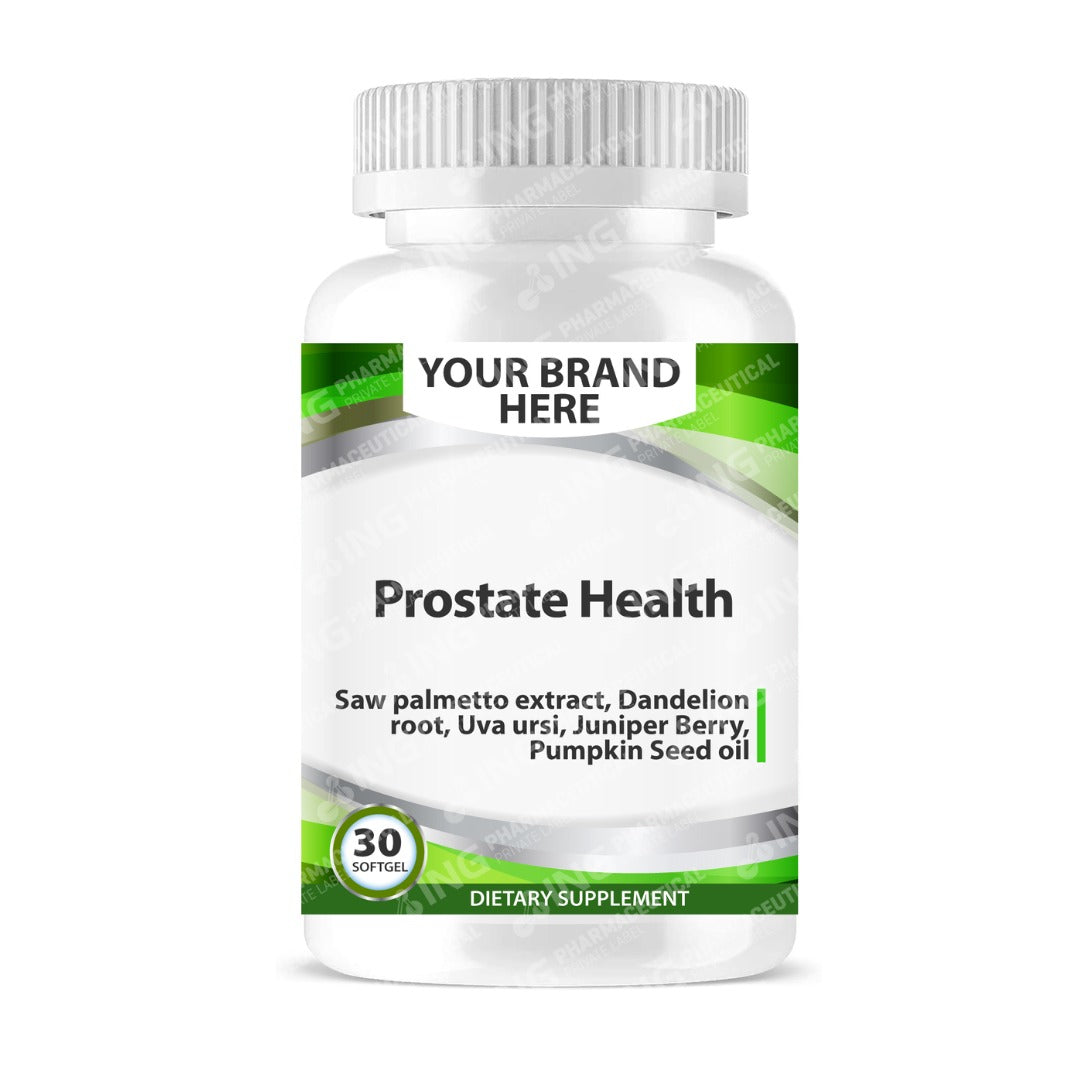 Prostate Health Softgels White Label | Saw Palmetto + Dandelion Root + Uva Ursi + Juniper Berry + Pumpkin Seed oil - Private Label Softgels Manufacturer