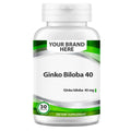 Ginkgo Biloba 40mg Capsules White Label | Cognitive Support - Private Label Supplement Manufacturer