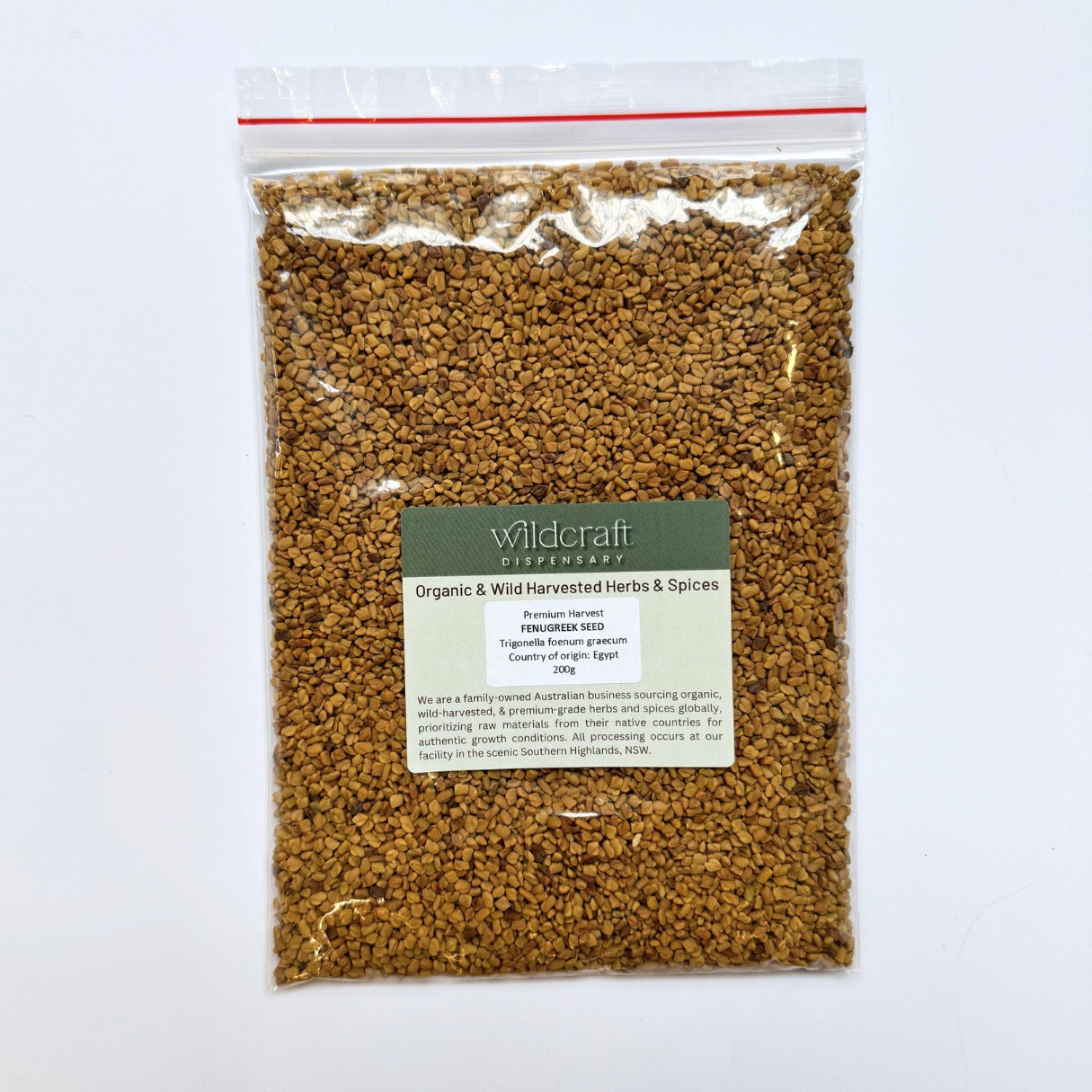 FENUGREEK SEED PREMIUM HARVEST 200g Trigonella foenum graecum