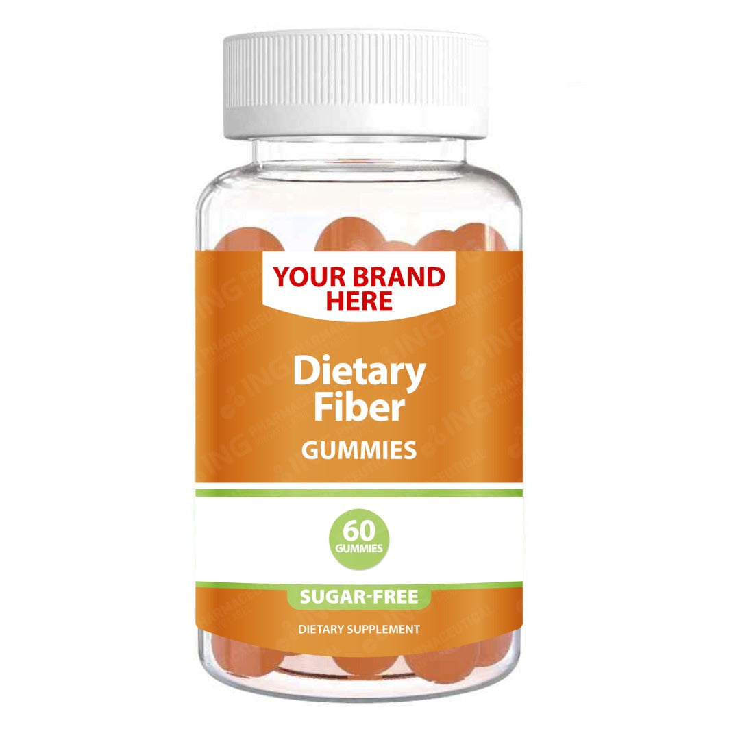 Dietary Fiber SUGAR-FREE Gummies Private Label (PECTIN) | Inulin 1000mg + Indian Gooseberry Juice 150mg | Private Label Gummy Manufacturer