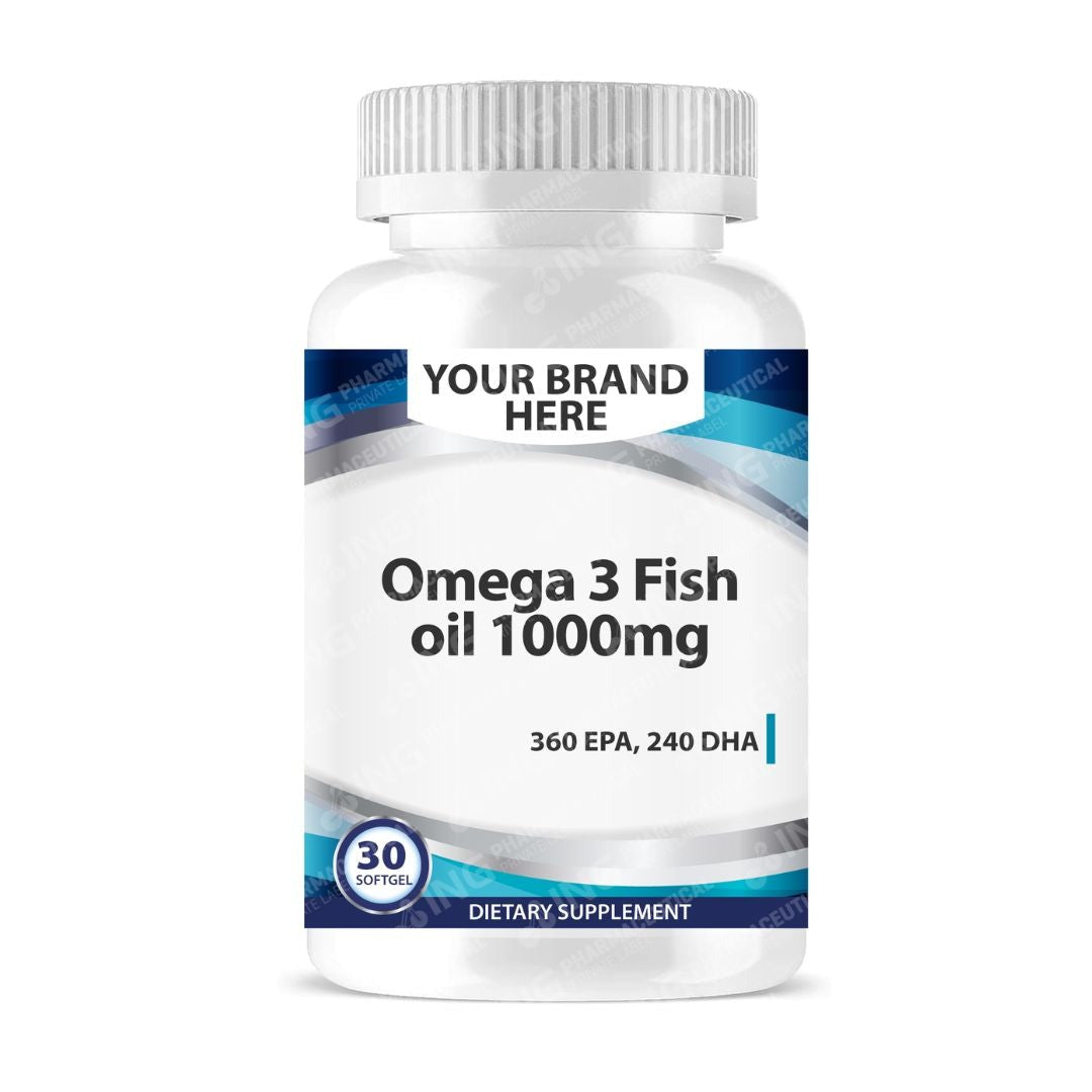Omega 3 Fish oil 1000mg (360 EPA / 240 DHA) Softgels White Label | Omega3 Fish oil 1000mg Private Label Softgels Manufacturer
