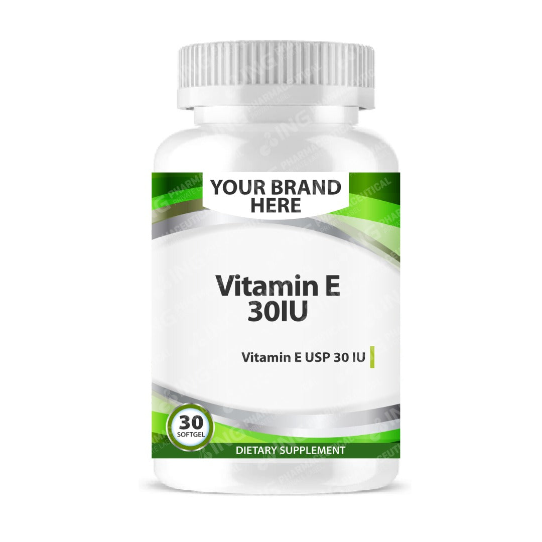 Vitamin E 30IU Softgels White Label | Vit E 30 IU Private Label Softgels Manufacturer