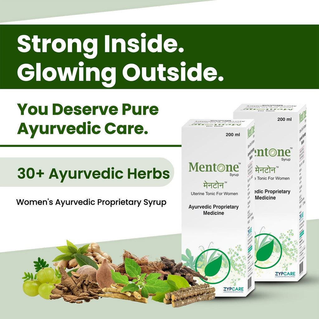 Women MentoneTM Ayurvedic Syrup | Supports Irregular Periods, PCOS, Period Pain Relief, Hormone Balance, Energy and Digestion | 30+ Herbs, Ashwagandha, Shatavari, Jamun | Pack of 2 * 200 ml