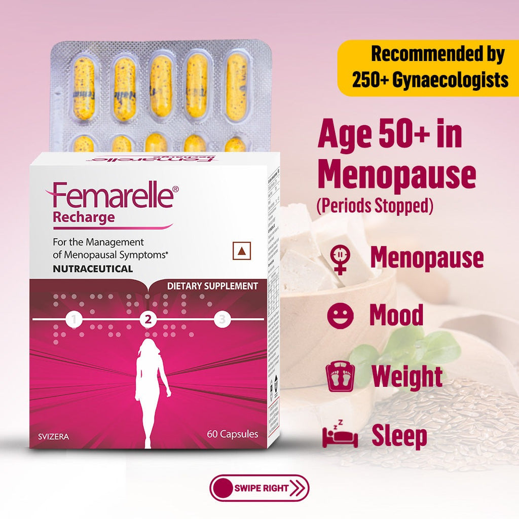 Femarelle® Recharge Menopause Supplements | 50-59+ Women | Menopause Symptoms Support for Hot Flashes, Hormone Balance, Mood Swings | 8 Million+ Customers, Global Brand