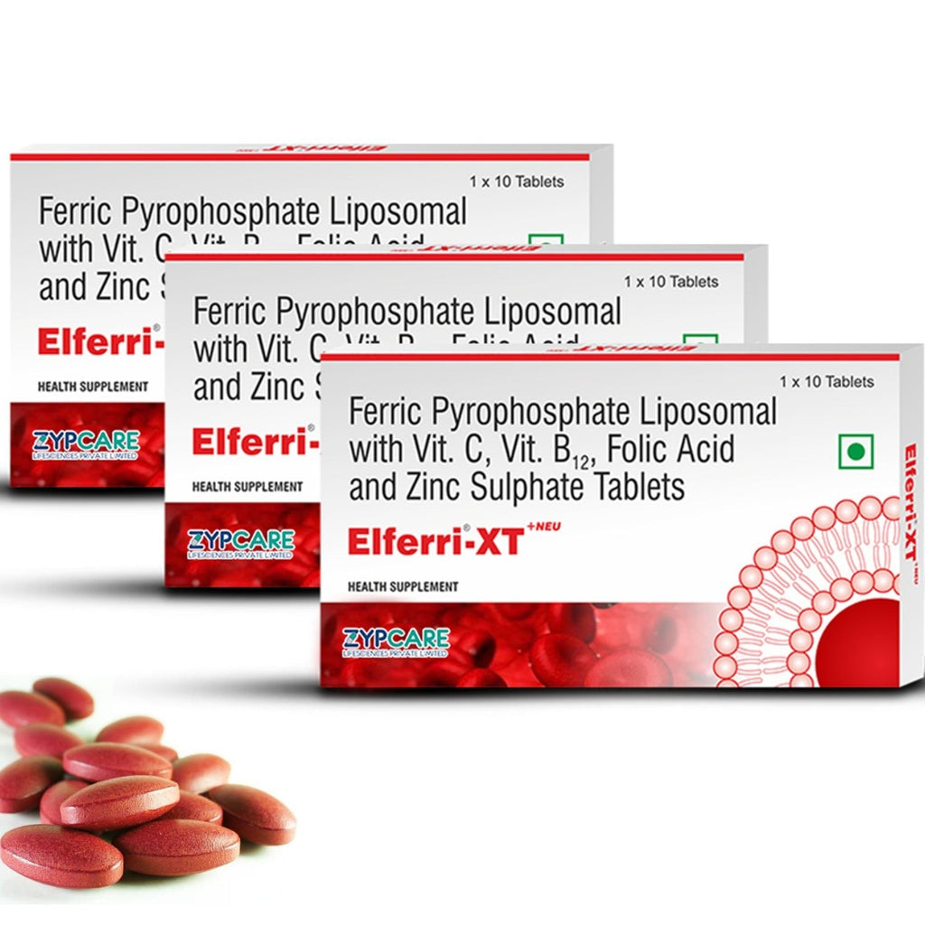 Elferri® Liposomal Iron Tablet & Syrup Supplement | Vitamin C, B9, B12, Zinc | 4x Absorption & Stomach-Friendly | Women, Men and Teenagers