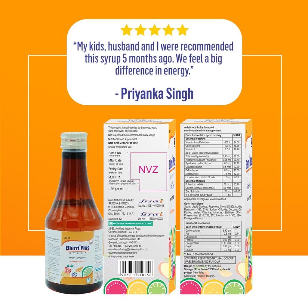 Multivitamin Syrup 200ml * 2 Bottles | Women, Men & Old Adults, Kids & Teenagers | Vitamin & Minerals